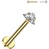 Titan Labret Zirkonia Dreieck Push-In