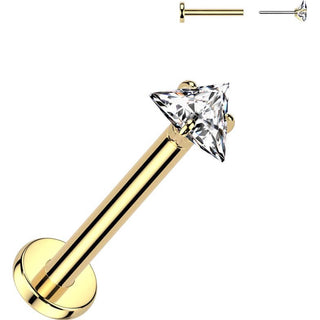 Titan Labret Zirkonia Dreieck Push-In