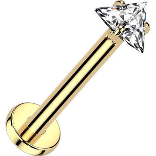 Titan Labret Zirkonia Dreieck Push-In
