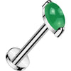 Titanium Labret marquise cut natural stone Push-In