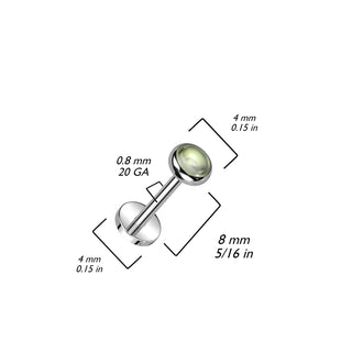 Titan Labret Halbedelstein Push-In