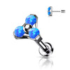 Titane Labret Triangle Opale Argent Enfoncer