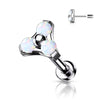 Titane Labret Triangle Opale Argent Enfoncer