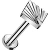 Titan Labret Diamantschnitt quadratisch Push-In