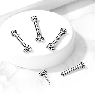 Titan Labret Dreieck Kugel  Push-In