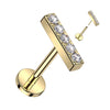 Titane Labret Barre 5 Zircone Enfoncer