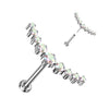 Titanium Labret Curved Zirconia Push-In