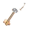 Titane Labret Zircone Base Fleur Enfoncer