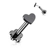 Titanium Labret Heart Flower Base Push-In