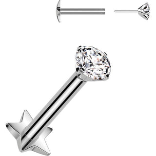Titan Labret Zirkonia Stern Base Push-In