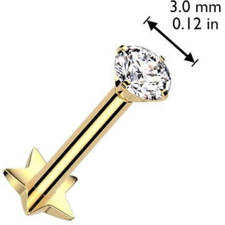 Titan Labret Zirkonia Stern Base Push-In