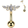 Titane Piercing Nombril zircones Enfoncer
