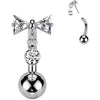 Titane Piercing Nombril arc pendentif zircone Enfoncer
