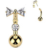 Titane Piercing Nombril arc pendentif zircone Enfoncer