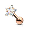 Barbell Zirconia Star Snap Setting