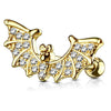 Barbell Bat Zirconia Gold Silver
