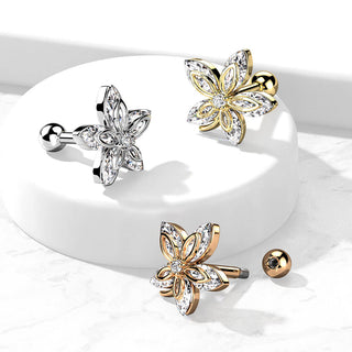 Barbell Flower Zirconia