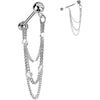 Barbell triple chain dangle