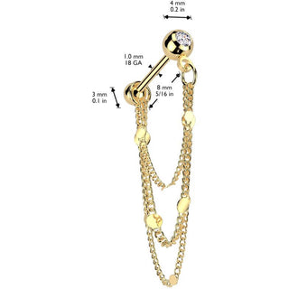 Barbell triple chain dangle
