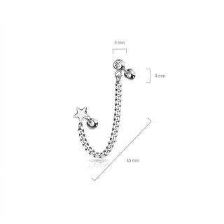 Barbell Zirconia necklace