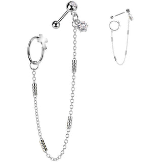 Value Pack barbell chain cross hoop