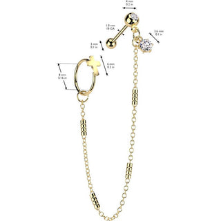 Value Pack barbell chain cross hoop