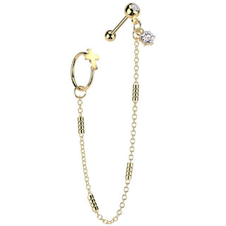 Value Pack barbell chain cross hoop