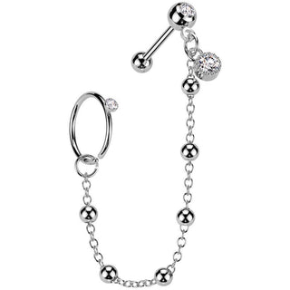 Value Pack zirconia barbell chain hoop