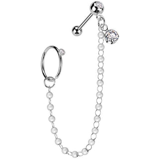 Value Pack barbell pearl chain hoop