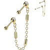 Value Pack two zirconia barbells chain