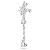Barbell Leaf dangle Zirconia