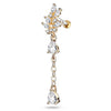 Barbell Leaf dangle Zirconia