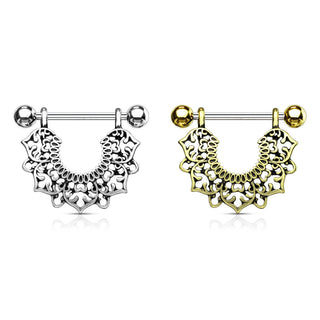 Nipple Piercing Wreath Flowers dangle