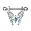 Nipple Piercing Butterfly Zirconia