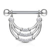 Nipple Piercing Triple Line dangle Zirconia