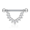 Nipple Piercing Leaves dangle Zirconia