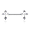 Nipple Piercing Cross Zirconia