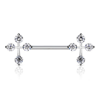 Nipple Piercing Cross Zirconia
