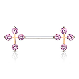 Nipple Piercing Cross Zirconia