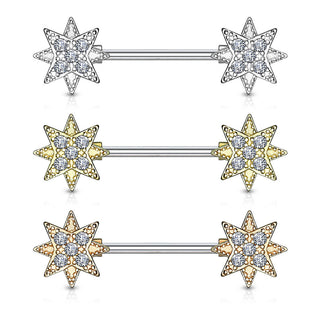 Nipple Piercing Star Zirconia