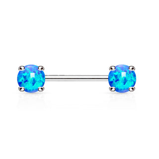 Nipple Piercing Opal Silver