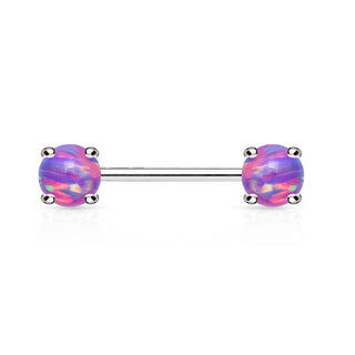 Nipple Piercing Opal Silver