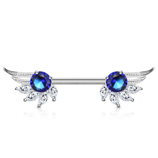 Nipple Piercing Angel Wings Zirconia