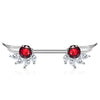 Nipple Piercing Angel Wings Zirconia