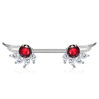 Nipple Piercing Angel Wings Zirconia