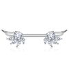 Nipple Piercing Angel Wings Zirconia