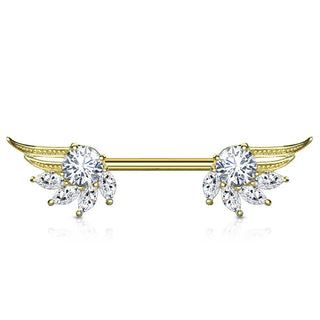 Nipple Piercing Angel Wings Zirconia