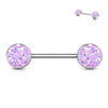 Nipple Piercing Illuminating synthetic Stone