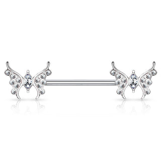 Nipple Piercing Butterfly Zirconia