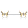 Nipple Piercing Butterfly Zirconia